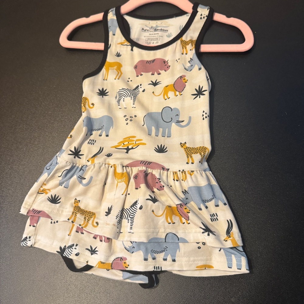 Pure Bambino’s Animal Sleeveless twirl 18-24 months